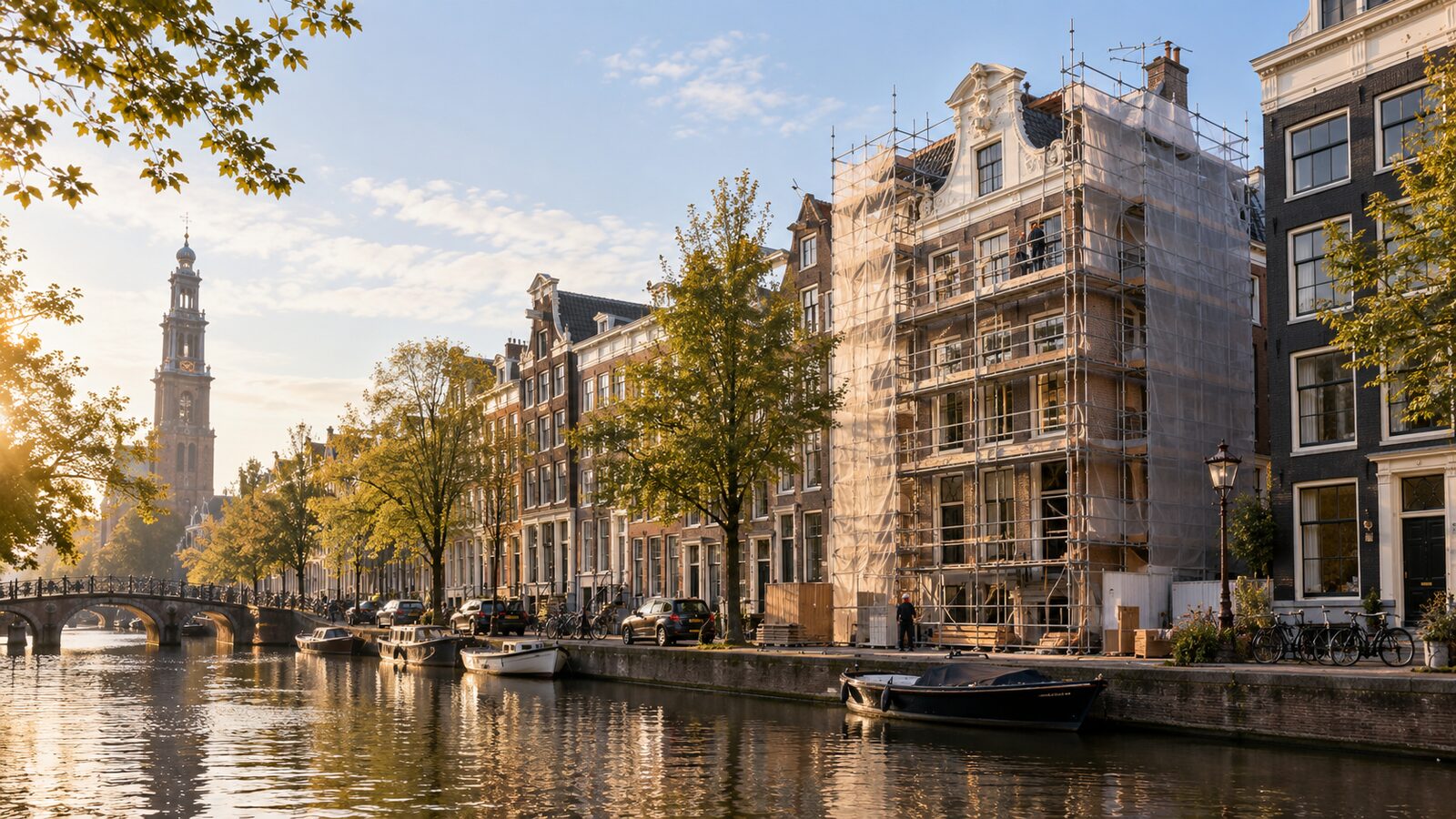 Renovatie van een pand aan een Amsterdamse gracht